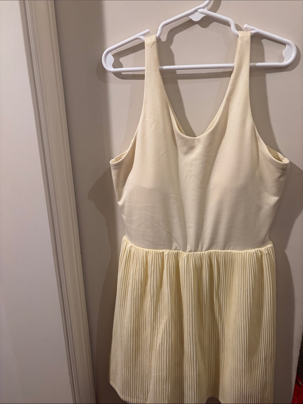 all in motion butter yellow/Cream Gathered Back skirt with shorts (9-12yrs)